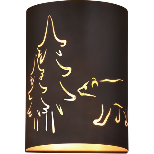 Katmai 2 Light 5 inch Noble Bronze and Brass Gold Wall Light