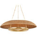 Oaklyn LED 48 inch Vintage Gold Leaf Chandelier Ceiling Light