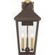 Bayra 3 Light 21 inch Painted Legacy Brass and Dark Bronze Outdoor Wall Lantern