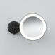 Mascali LED 11.26 inch Matte Black Bathroom Magnifying Mirror Wall Light