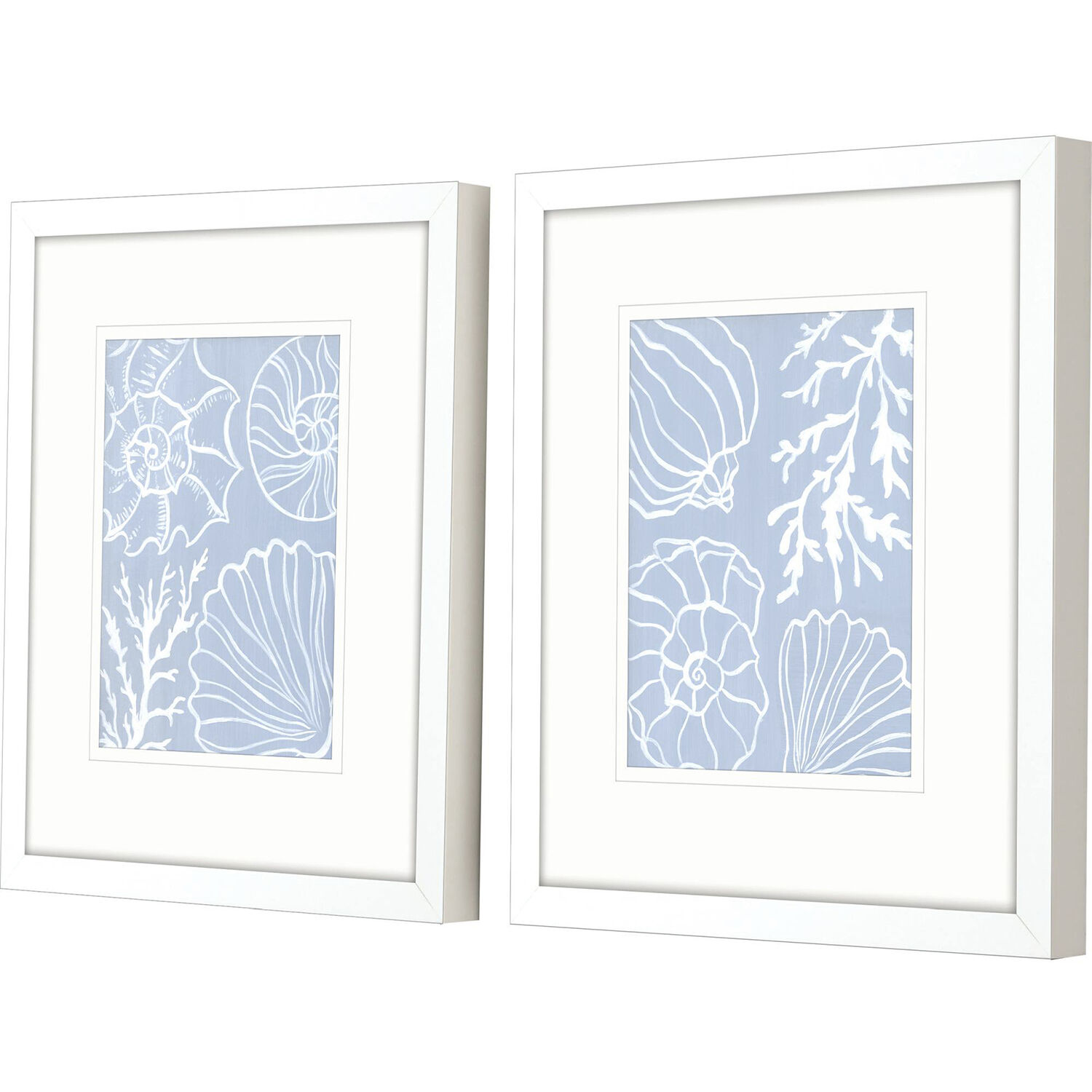 Waterside Blue and White Framed Art, Propac