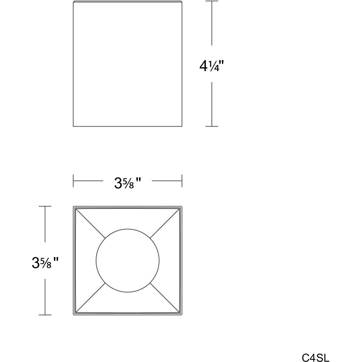 Zoron LED 3.63 inch Black Outdoor Ceiling Lighting