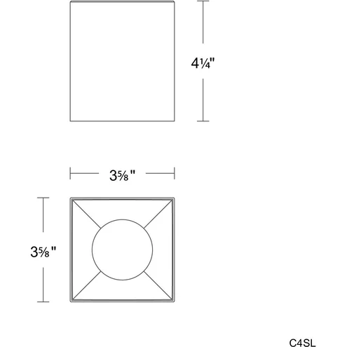 Zoron WAC Lighting C4SL-FCS-BKBK Zoron LED 3.63 inch Black Outdoor Ceiling ...