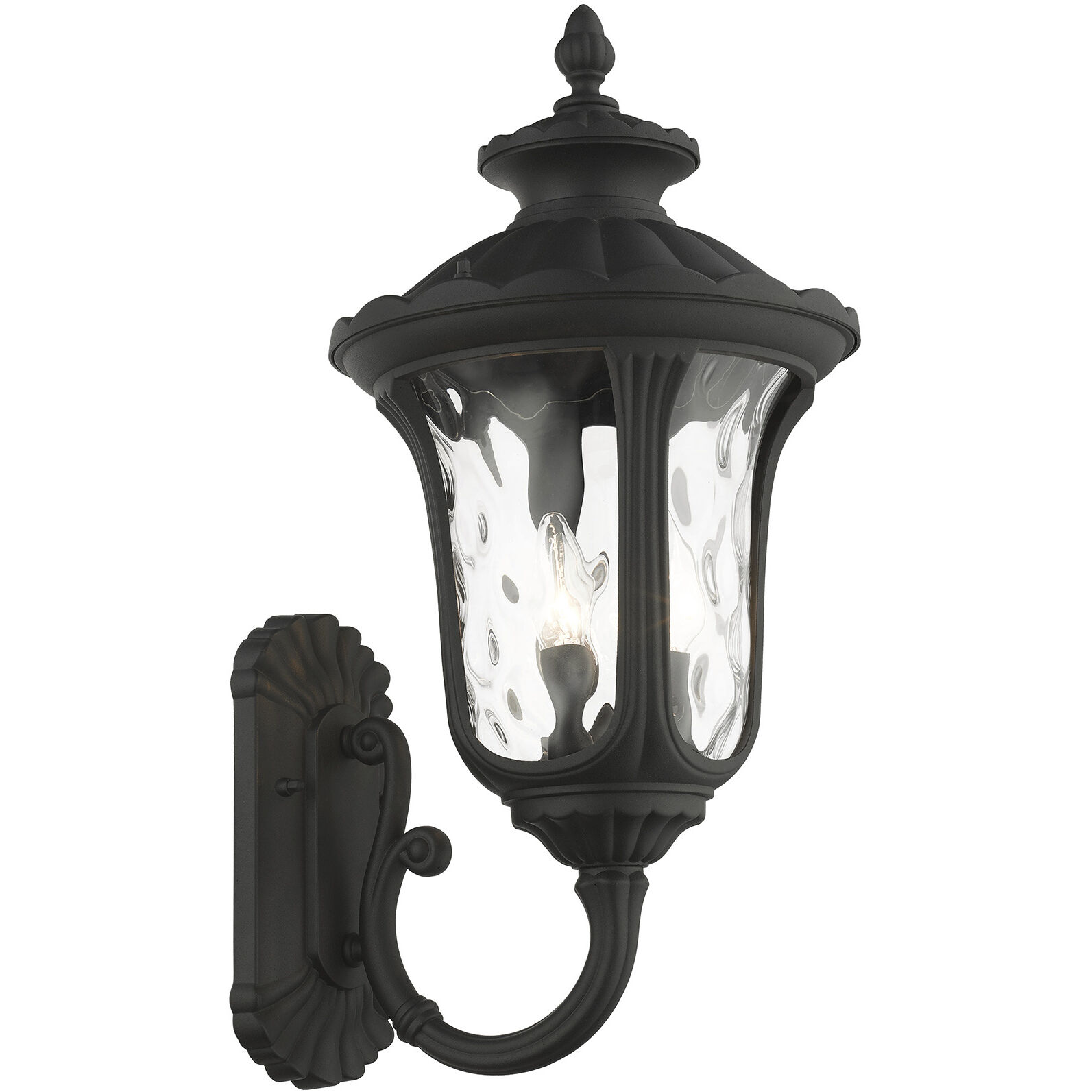 Oxford 3 Light 22 inch Textured Black Outdoor Wall Lantern