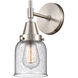 Caden LED 5 inch Satin Nickel Sconce Wall Light in Seedy Glass