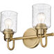 Kinsley 2 Light 14.5 inch Heirloom Gold Bath Vanity Wall Light