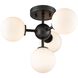 Alouette 4 Light Graphite Semi-flush Mount Ceiling Light