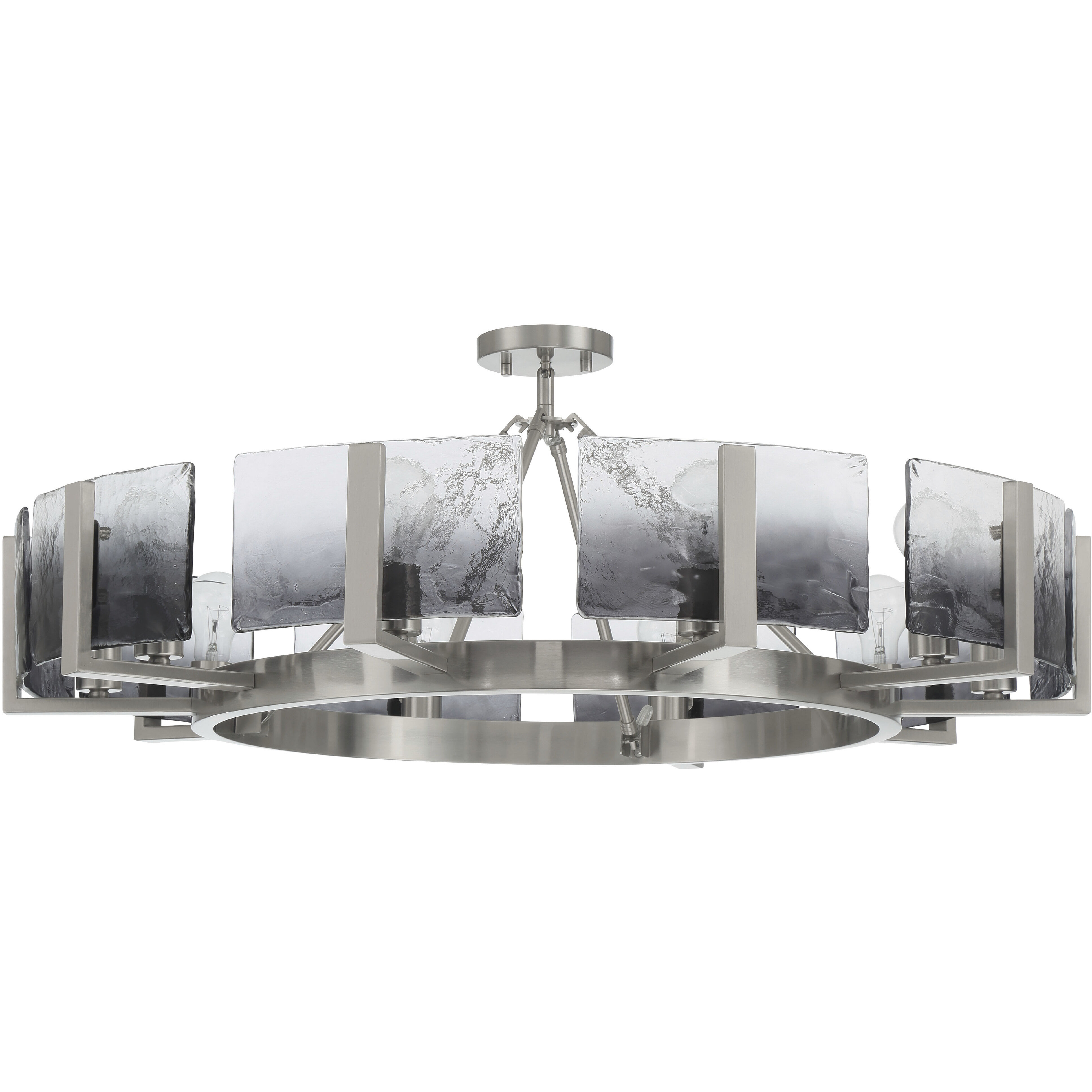 Aenon 10 Light 36 inch Pewter Semi-Flush Mount Ceiling Light