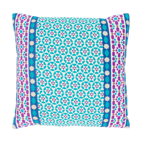 Lucent 18 X 18 inch White and Teal Pillow Kit