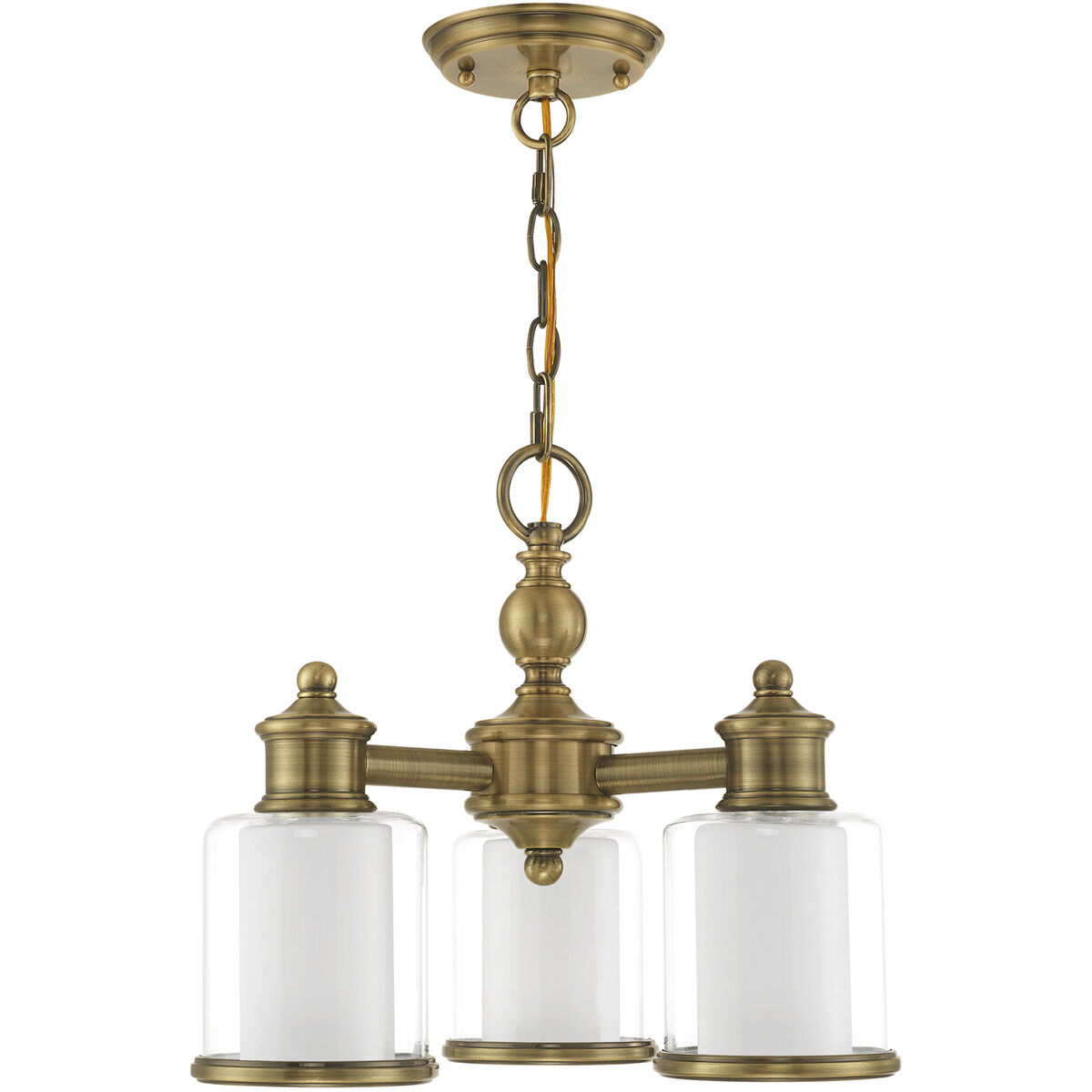 Middlebush 3 Light 16 inch Antique Brass Convertible Mini Chandelier/Ceiling Mount Ceiling Light