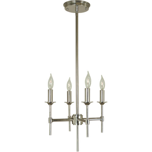 Chandler 4 Light 12 inch Antique Brass Mini Chandelier Ceiling Light