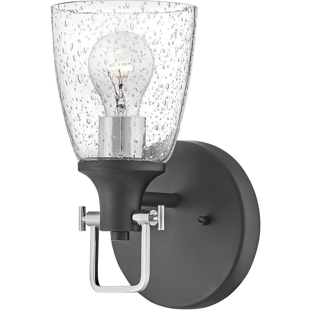 Easton 1 Light 6.25 inch Black with Chrome Vanity Light Wall Light in Black/Chrome