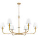 Tova 6 Light 48.75 inch Rubbed Brass Chandelier Ceiling Light
