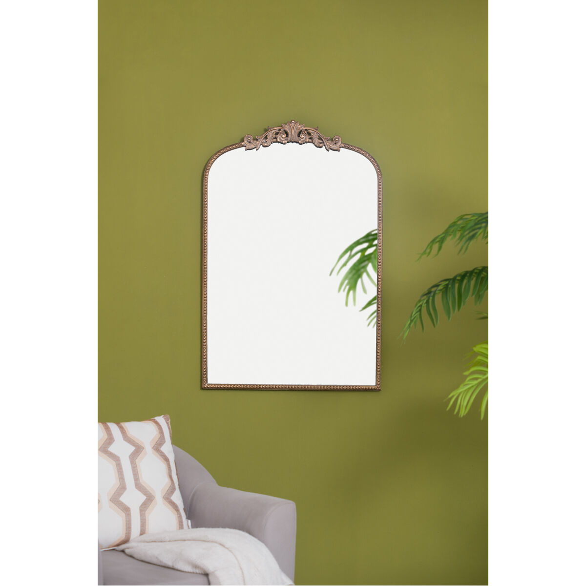 Baroque Inspired 36 X 24 inch Gold Mirror