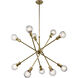 Armstrong 10 Light 47 inch Natural Brass Chandelier 1 Tier Large Ceiling Light, 1 Tier Large