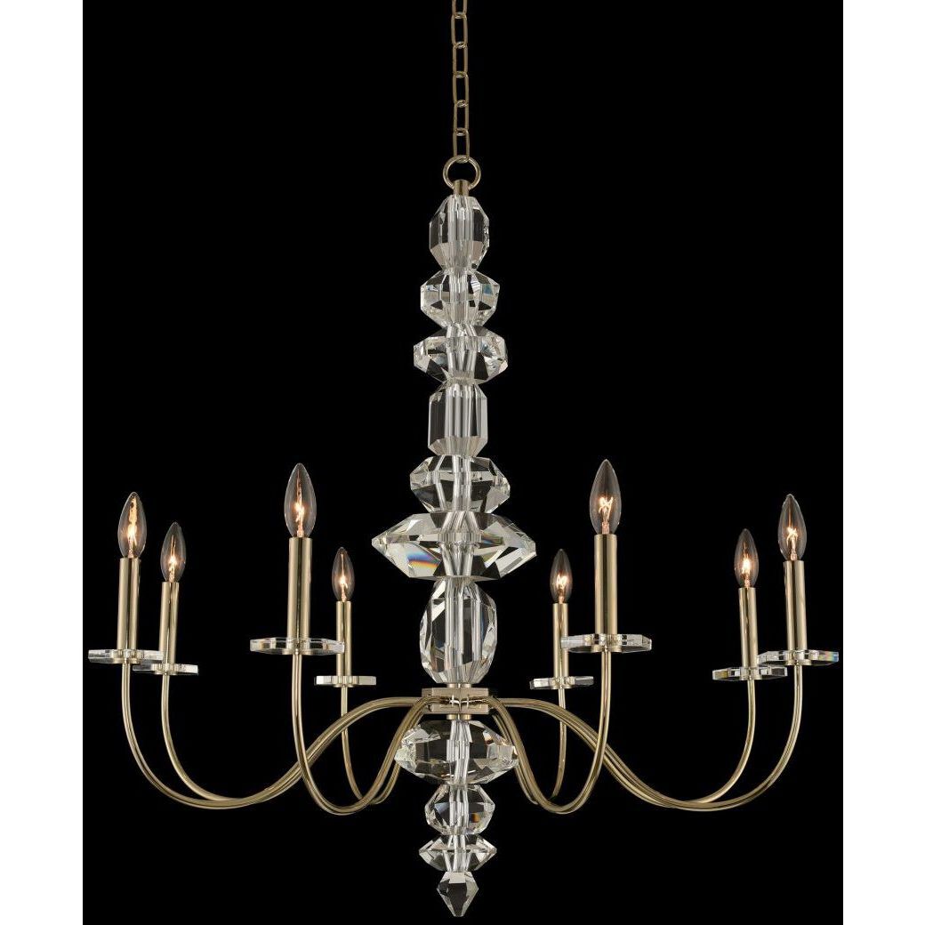 Bolivar 8 Light 34 inch Champagne Gold Chandelier Ceiling Light