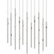 Constellation Aries LED 35.5 inch Espresso Black Pendant Ceiling Light in 20 ft. Cord, 2200K, Clear Faceted Acrylic