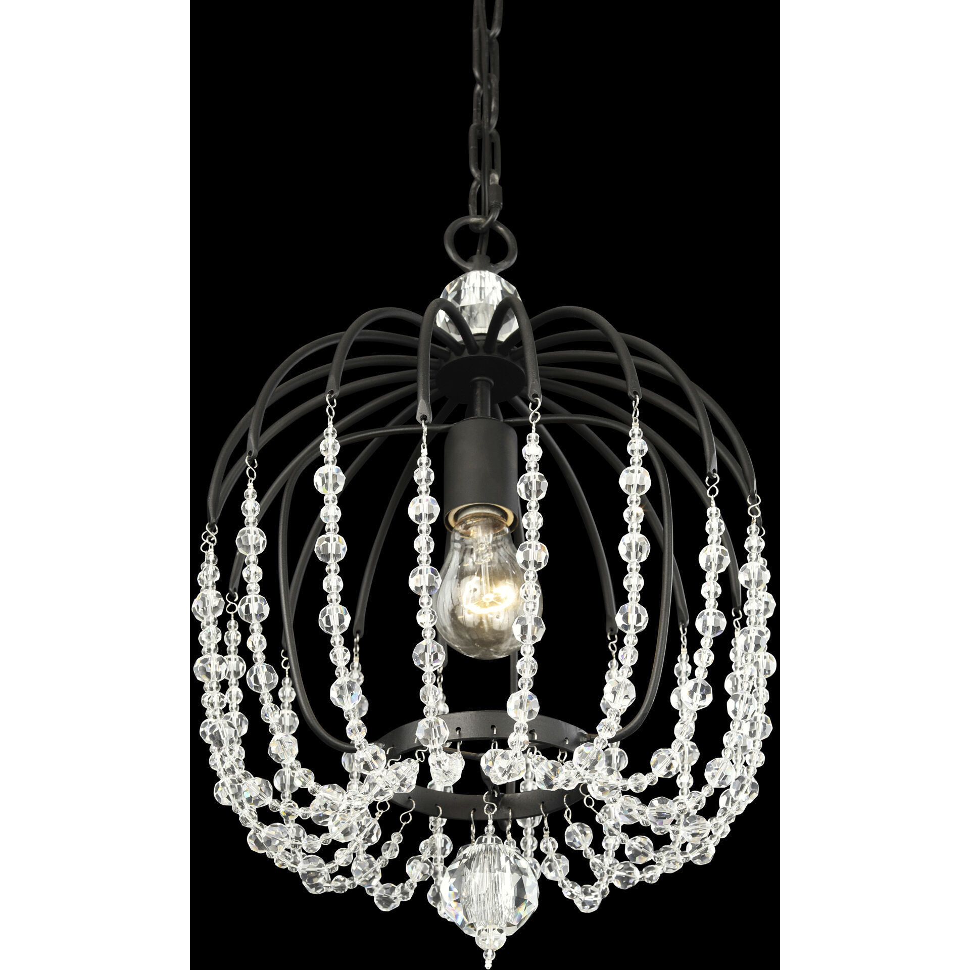 Voliere 1 Light 12.5 inch Matte Black Pendant Ceiling Light