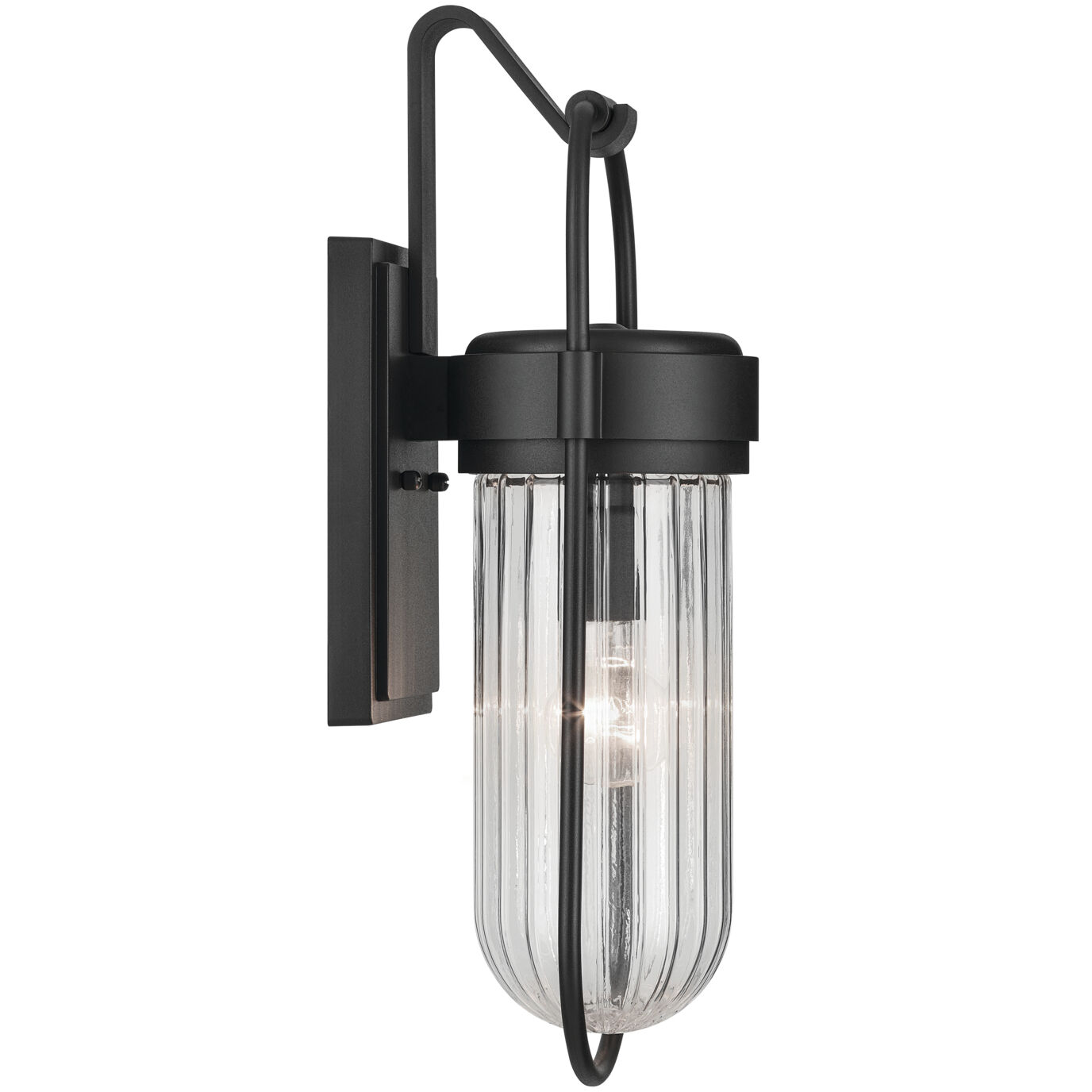 Brix 1 Light 19.25 inch Black Textured Outdoor Wall, Medium