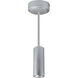 iLENE LED 4.38 inch Silver Stem Mount Mini Cylinder Ceiling Light in 3500K, 60 in.