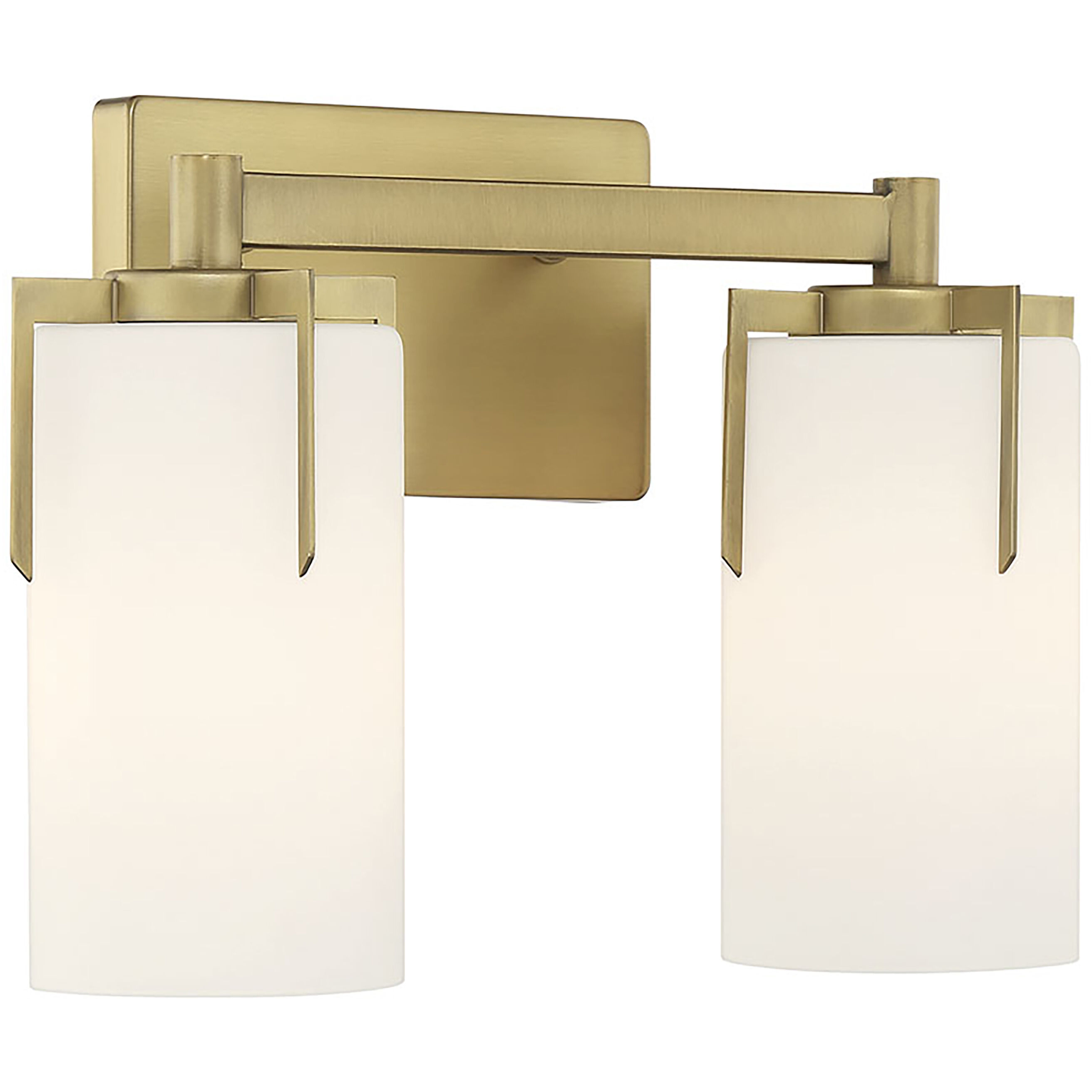 Froselle 2 Light 13.25 inch Vintage Brass Bathroom Vanity Light Wall Light