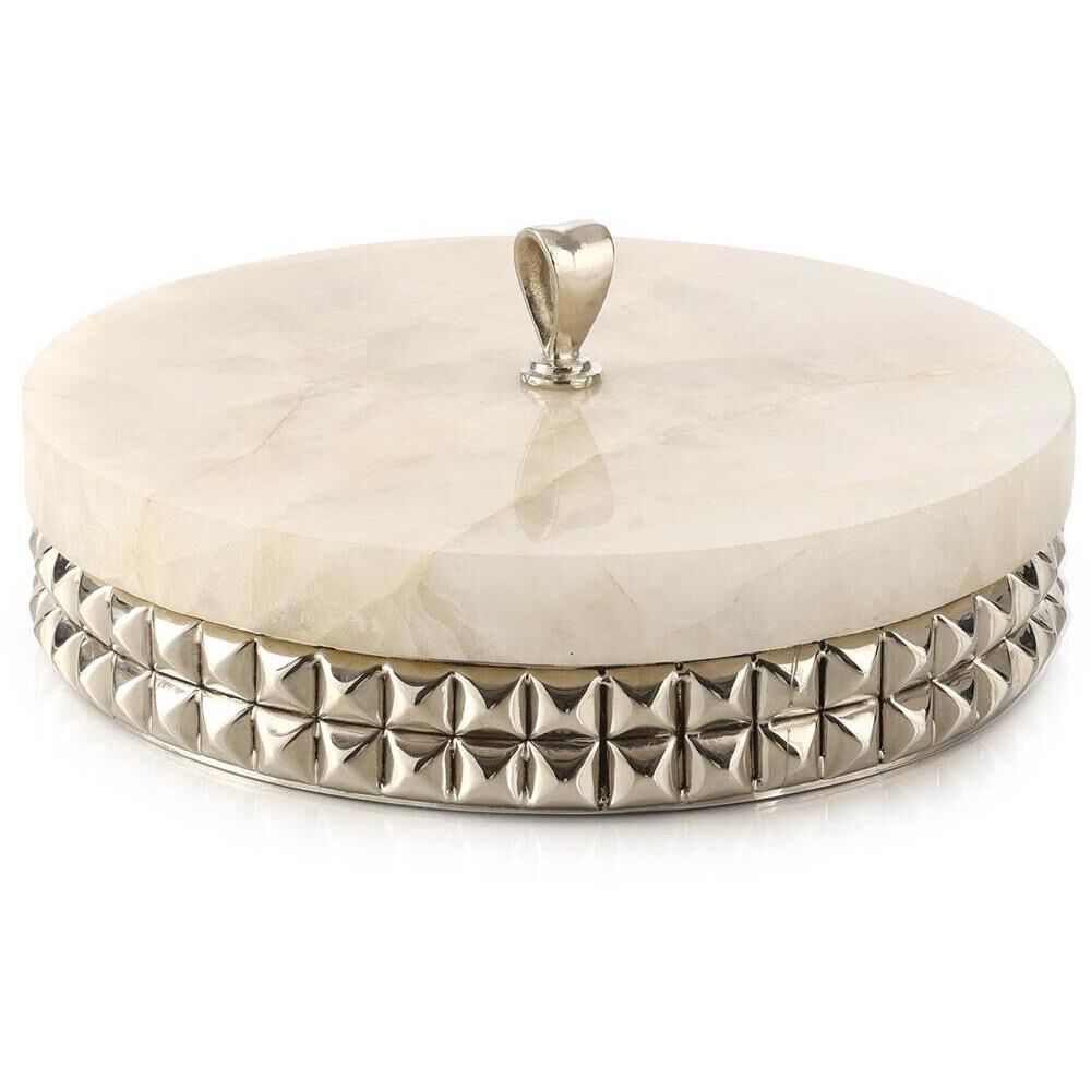 Studded Fragrance Display Polished Nickel Tray