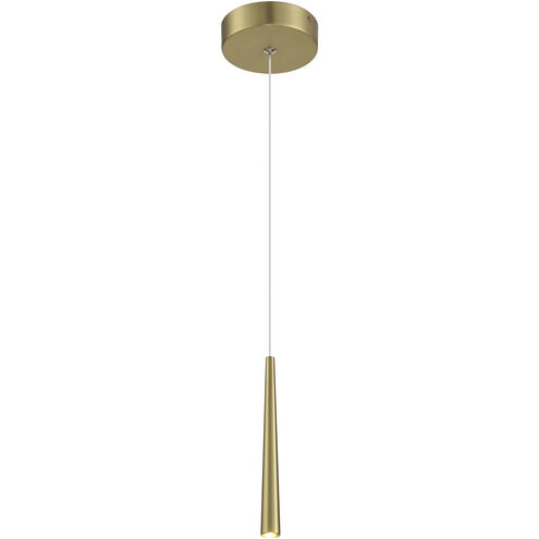 Stretch LED 5 inch Soft Brass Mini Pendant Ceiling Light