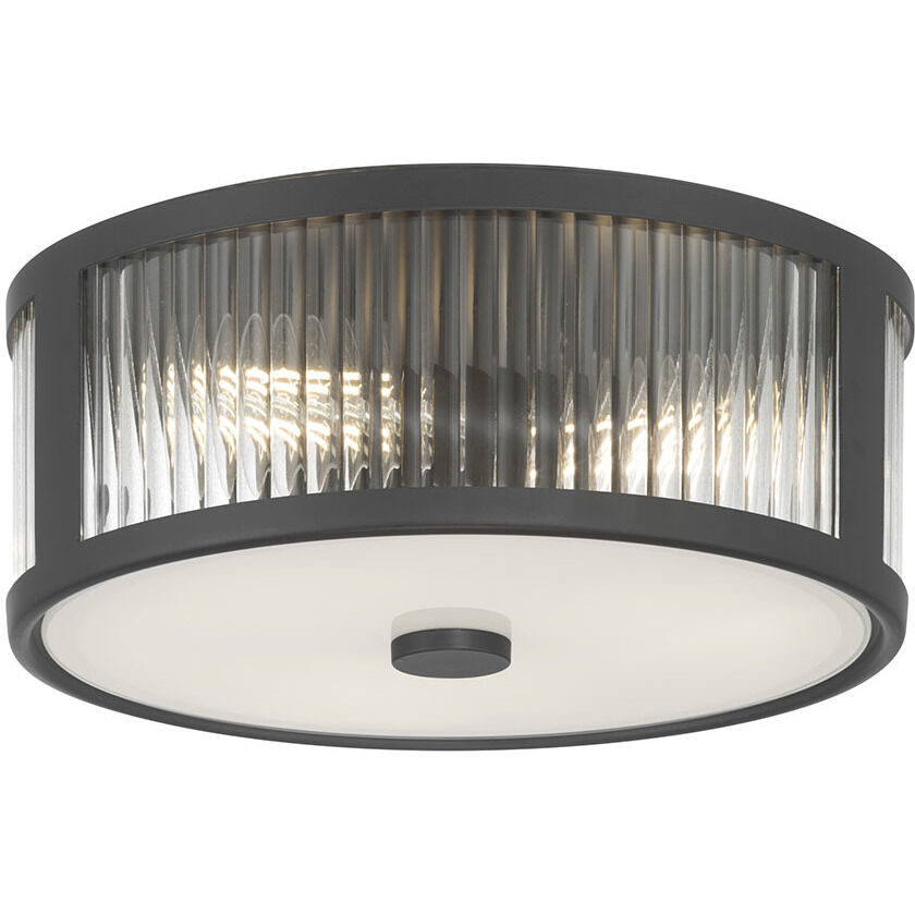 Ardezia 3 Light 11.75 inch Matte Black Flush Mount Ceiling Light