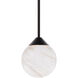Quest LED 7.13 inch Black Mini Pendant Ceiling Light, Beyond