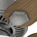 Swanson 44 inch Matte Silver with Autumn Walnut/Natural Wood Blades Ceiling Fan