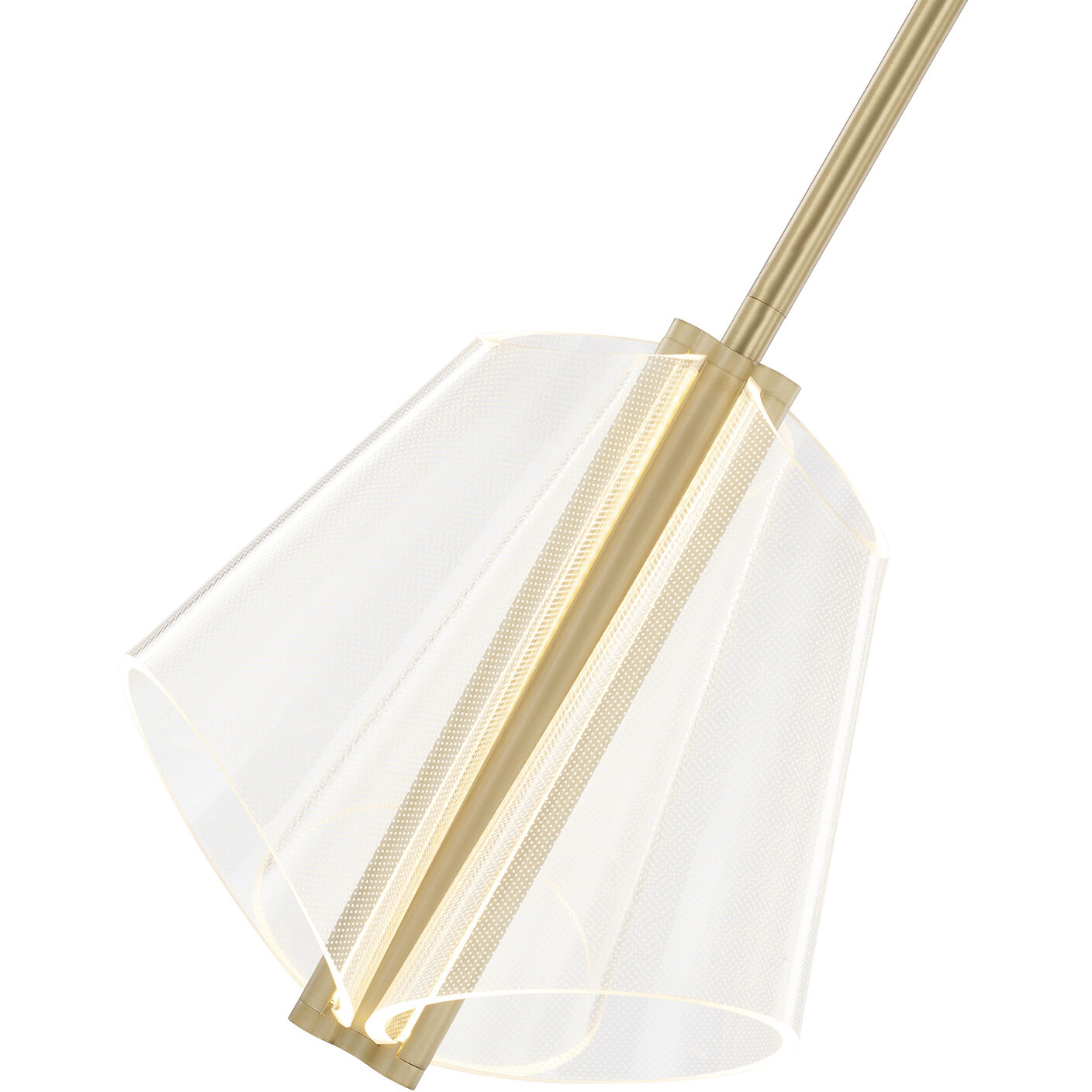 Mulberry LED 10.88 inch Brushed Gold and Light Guide Pendant Ceiling Light