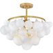 Marabel 4 Light 20.5 inch Distressed Brass Semi-flush Mount Ceiling Light