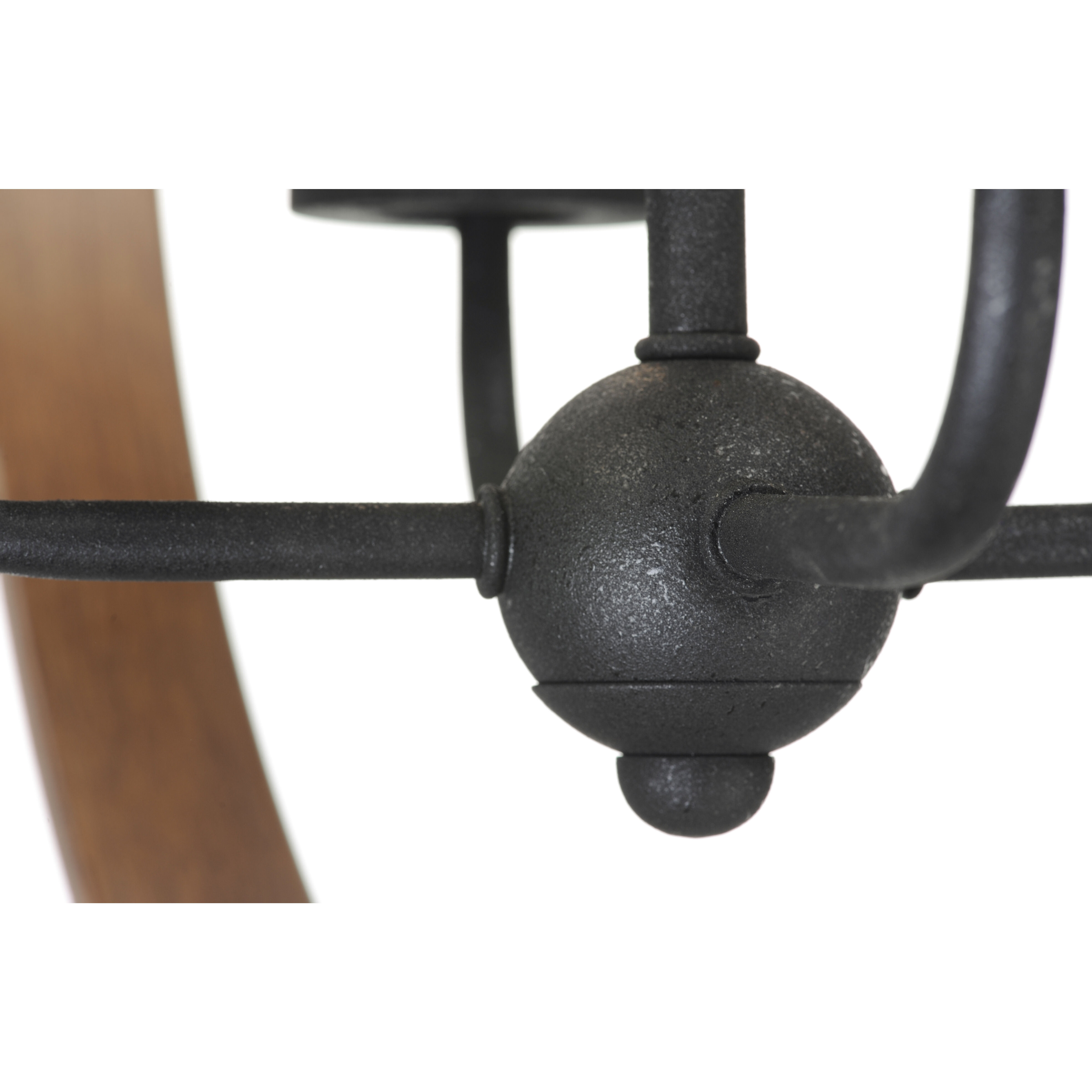 Compass 6 Light 30 inch Antique Pecan/Black Single Pendant Ceiling Light in Antique Pecan and Black