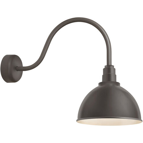 Deep Reflector 1 Light 16 inch Textured Bronze Wall Sconce Wall Light in 23in Arm, RLM Classics
