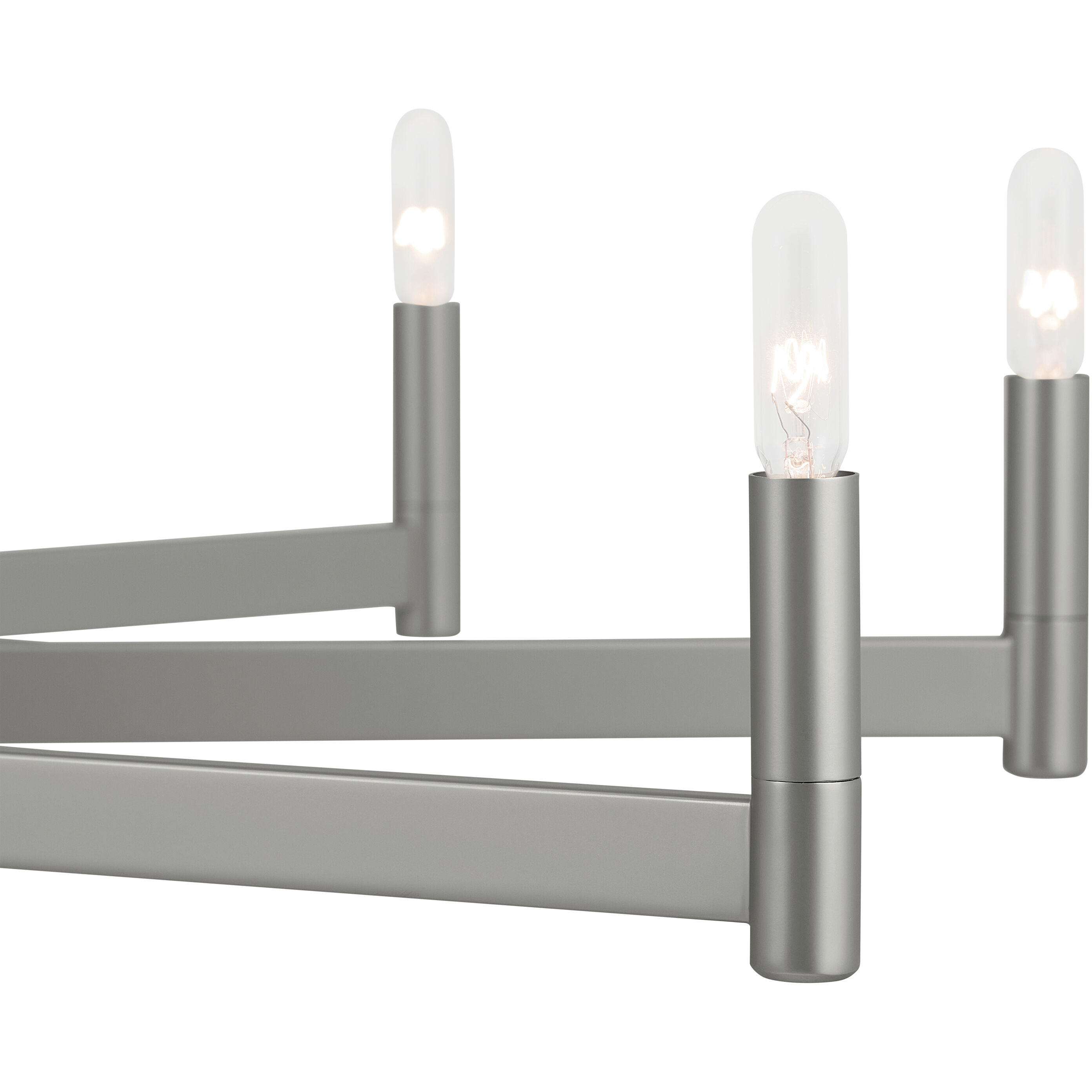 Erzo 10 Light Satin Nickel Chandelier Ceiling Light, Large