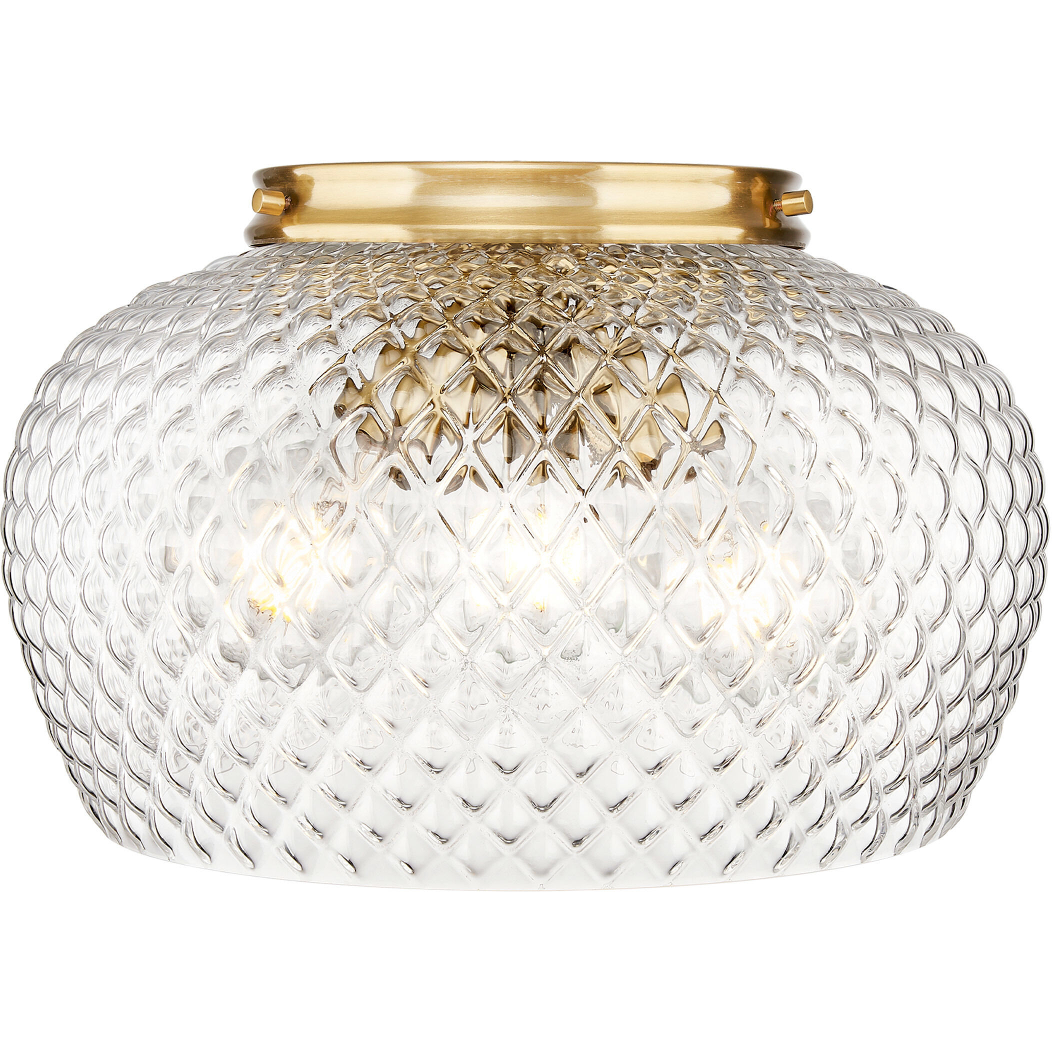 Adeline 3 Light 14 inch Modern Brushed Gold Flush Mount Ceiling Light