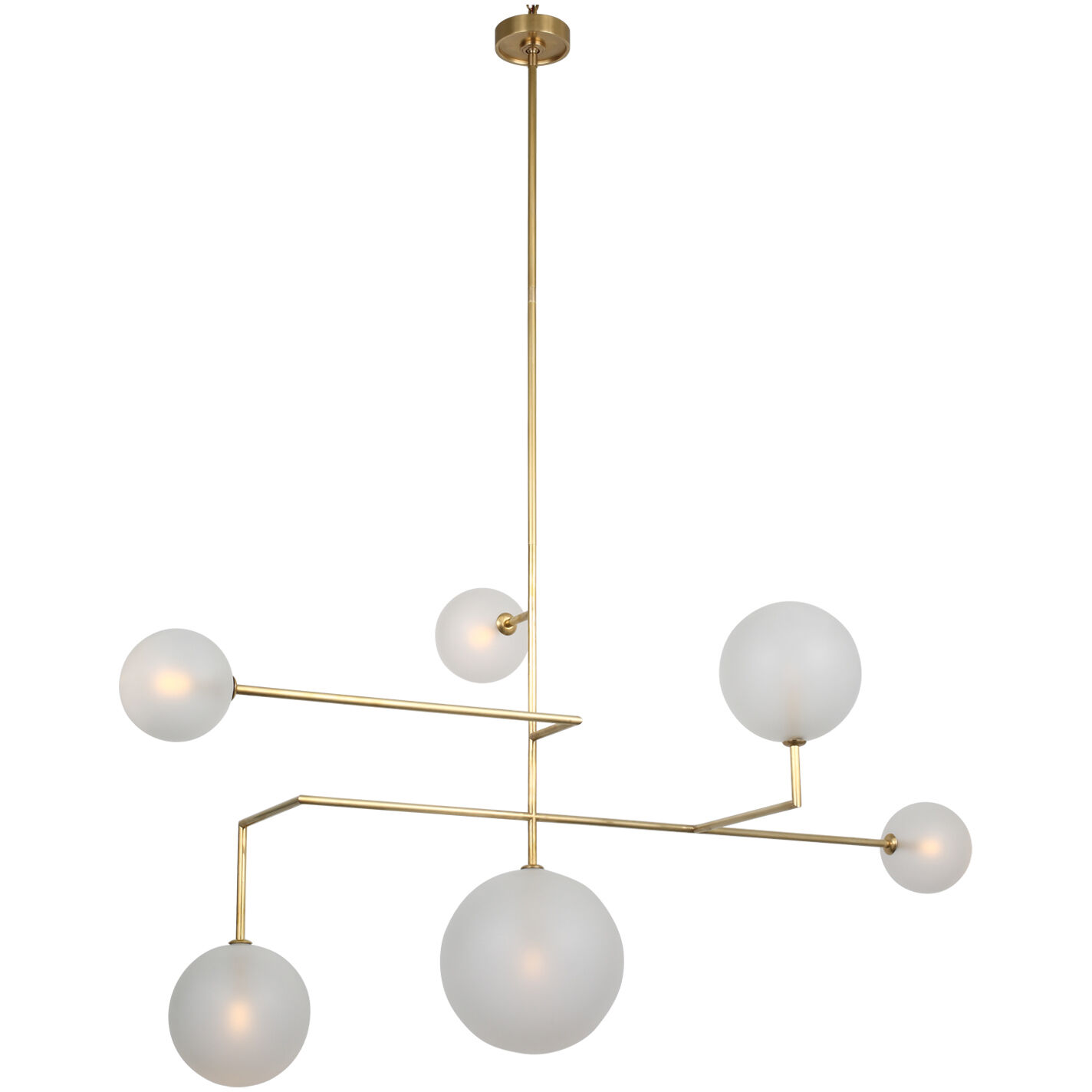 AERIN Linnea LED 58.75 inch Hand-Rubbed Antique Brass Chandelier Ceiling Light