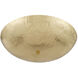 Origo 3 Light 24 inch Brass Semi-Flush Mount Ceiling Light