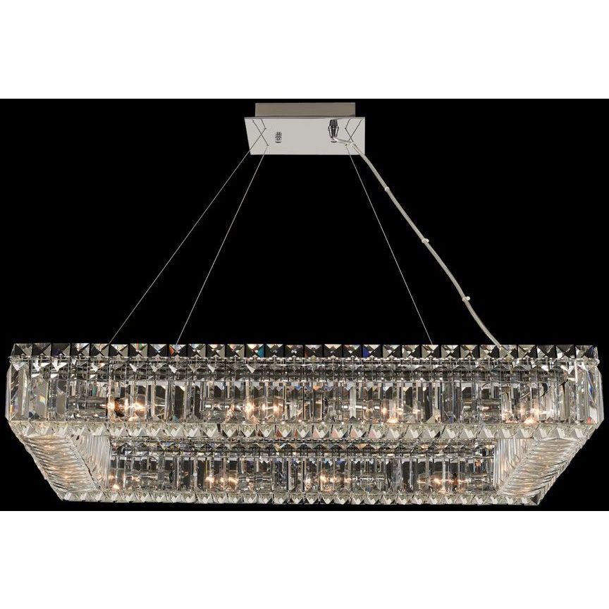 Baguette 12 Light 19 inch Chrome Pendant Ceiling Light