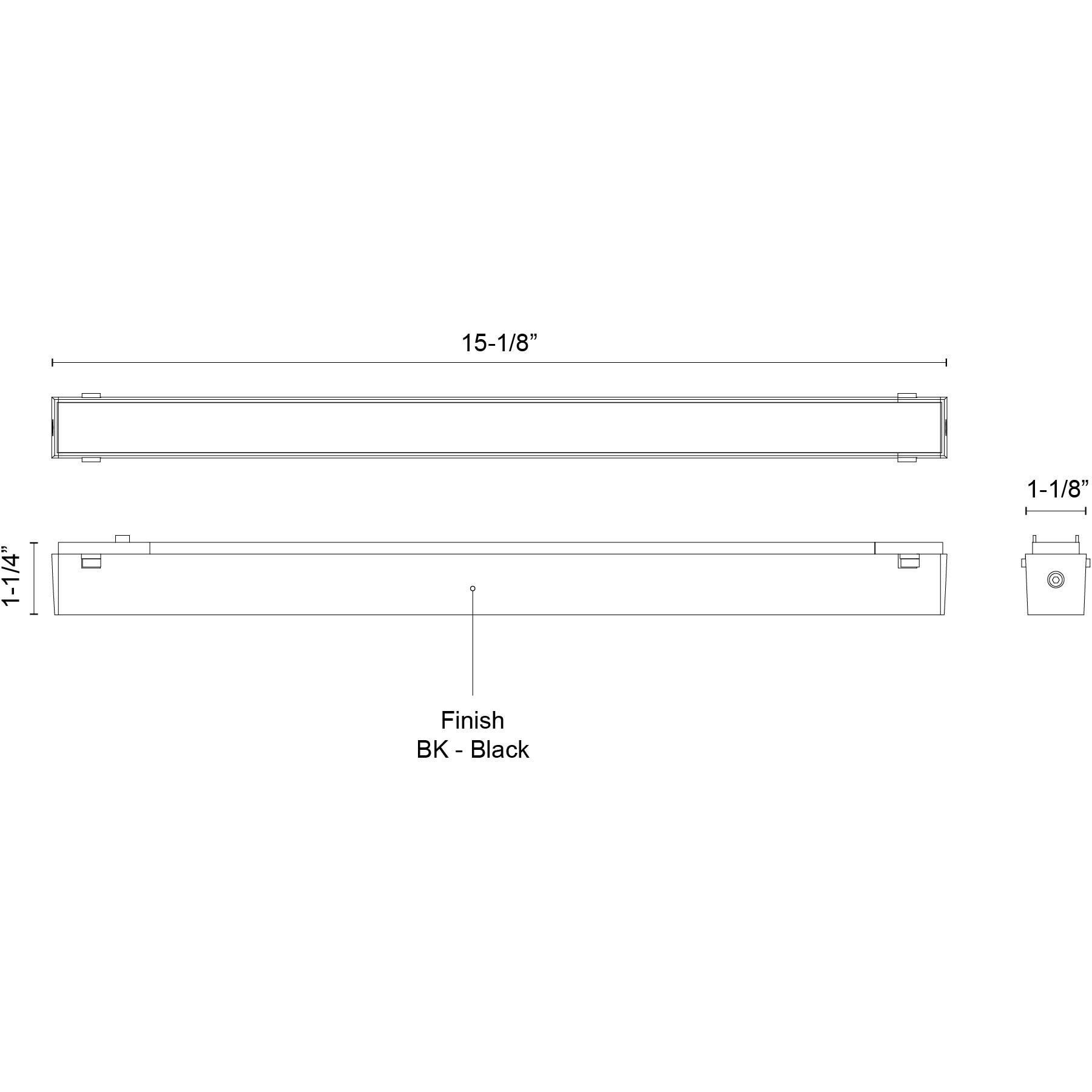 Jaren 48V DC Black Trilo Track Light Bar Ceiling Light