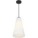 Christos 1 Light 10 inch Matte Black Pendant Ceiling Light, Lighting One