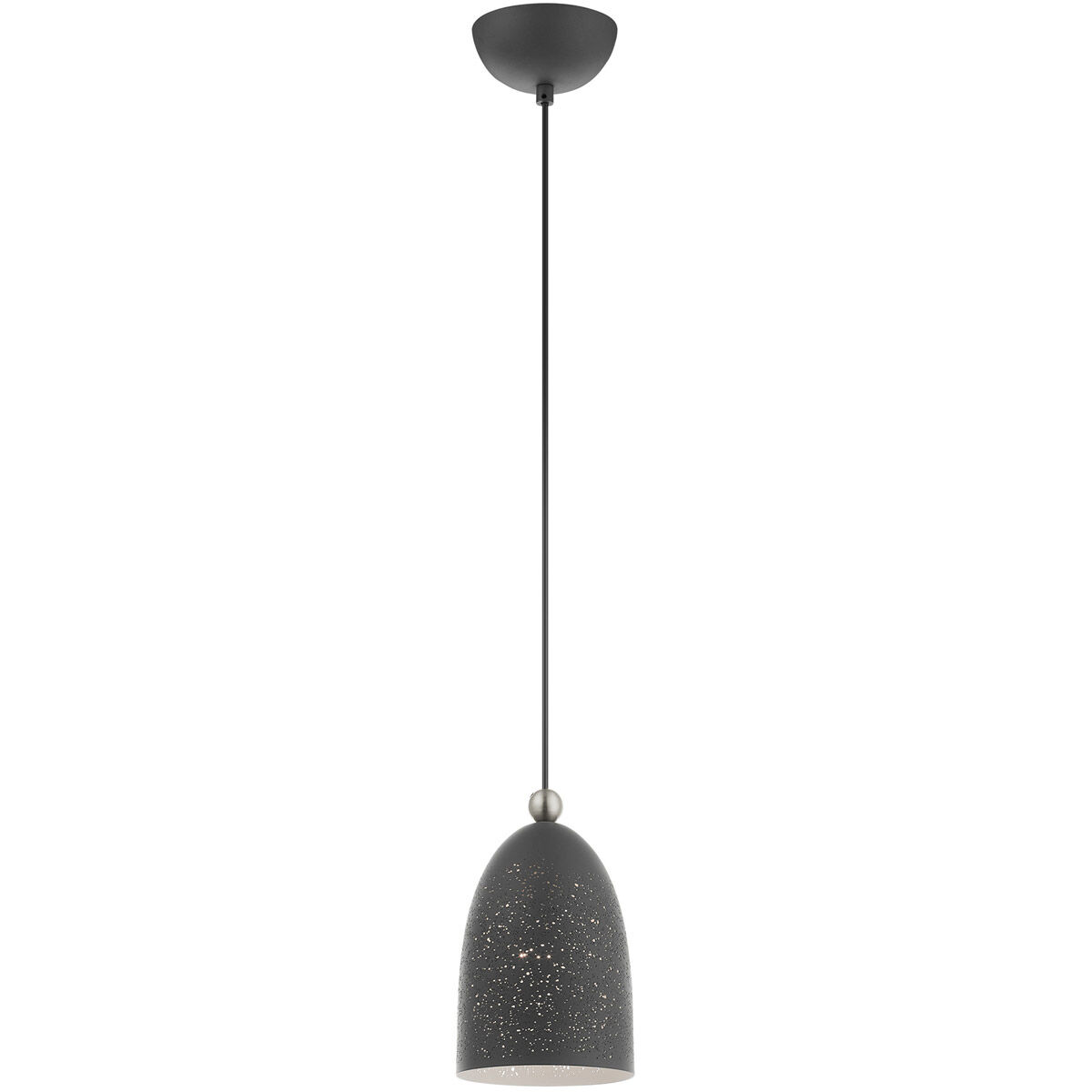 Arlington 1 Light 5.5 inch Scandinavian Gray with Brushed Nickel Accents Pendant Ceiling Light