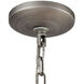 Renaissance 5 Light 21 inch Weathered Zinc with Clear Chandelier Ceiling Light