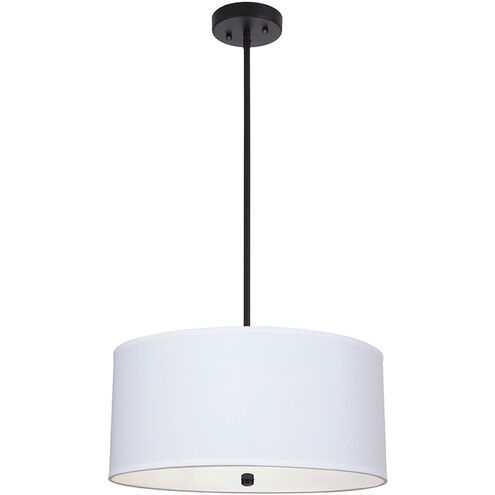 Drum 3 Light 20 inch Black Pendant Ceiling Light