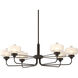 Nola 6 Light 42.4 inch Oil Rubbed Bronze Pendant Ceiling Light in Clear with Frost