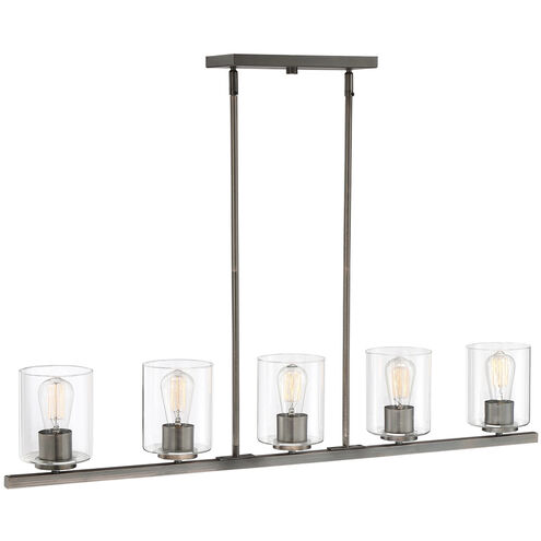 Liam 5 Light 42.75 inch Satin Copper Bronze Island Ceiling Light