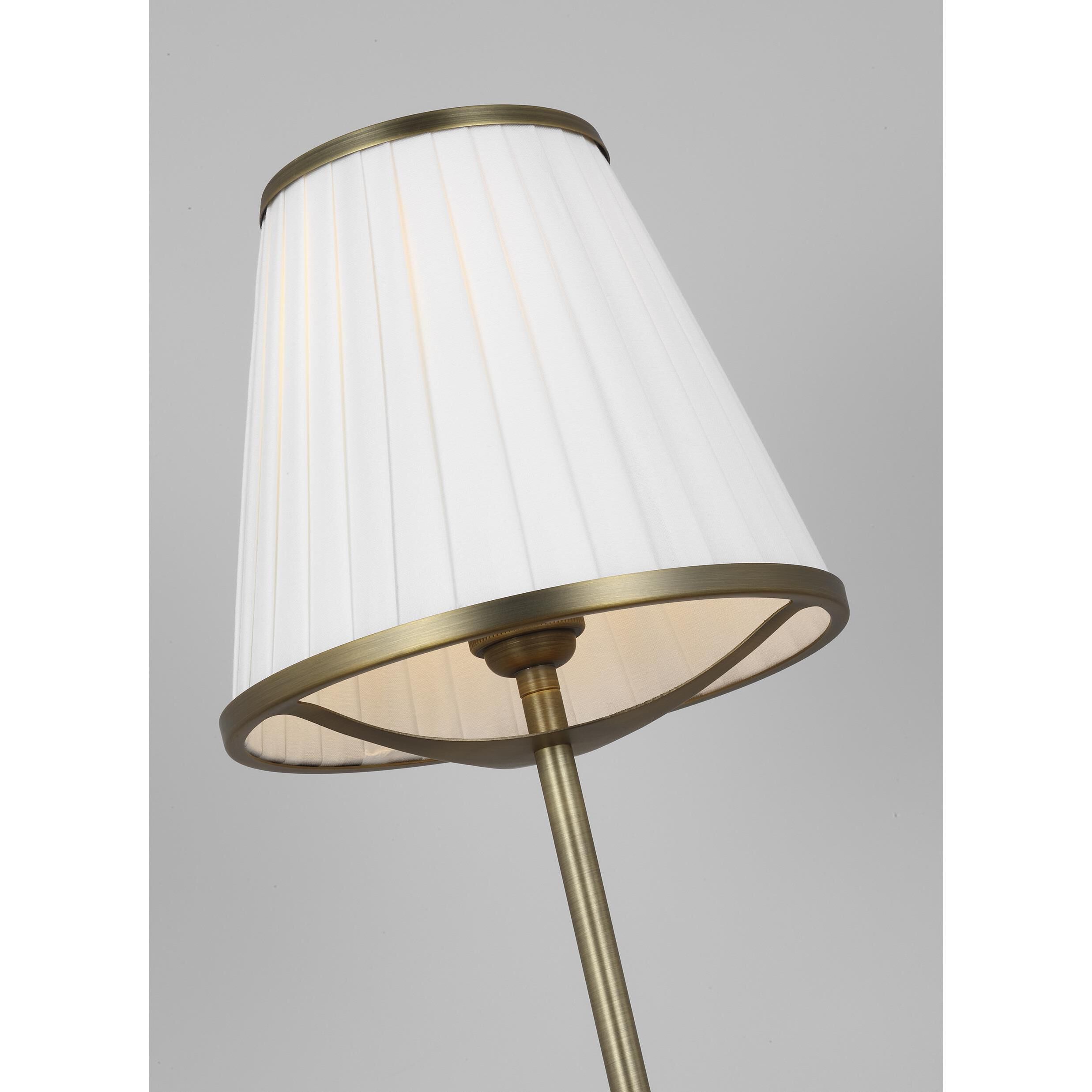 Esther 17 inch 9.00 watt Time Worn Brass Table Lamp Portable Light