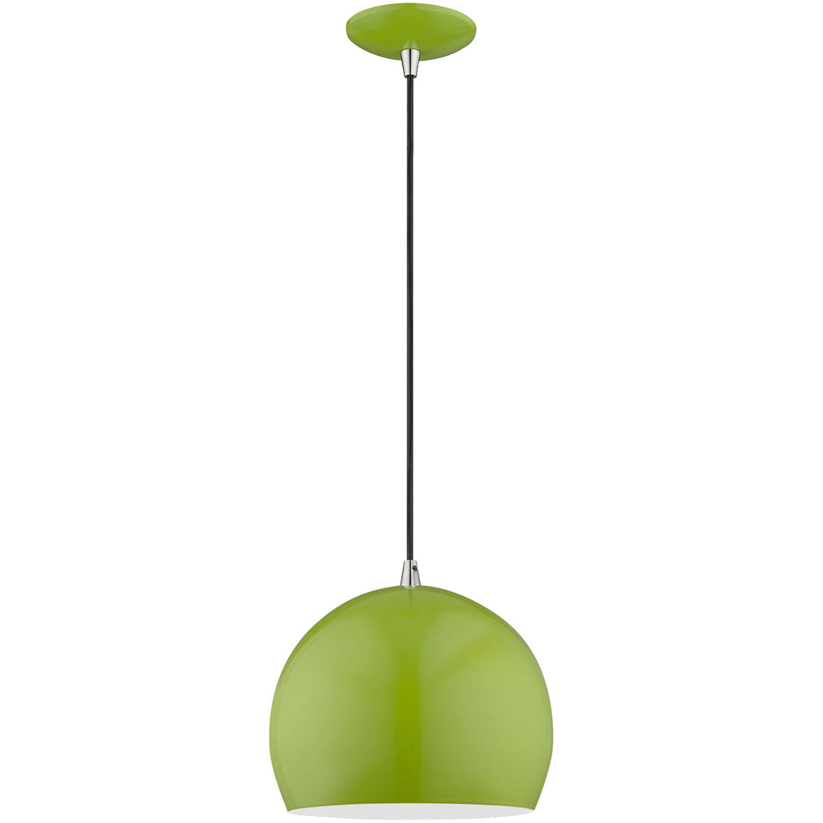 Allison 1 Light 10 inch Shiny Apple Green Mini Pendant Ceiling Light