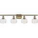 Ballston Rochester 4 Light 35.88 inch Brushed Brass Bath Vanity Light Wall Light