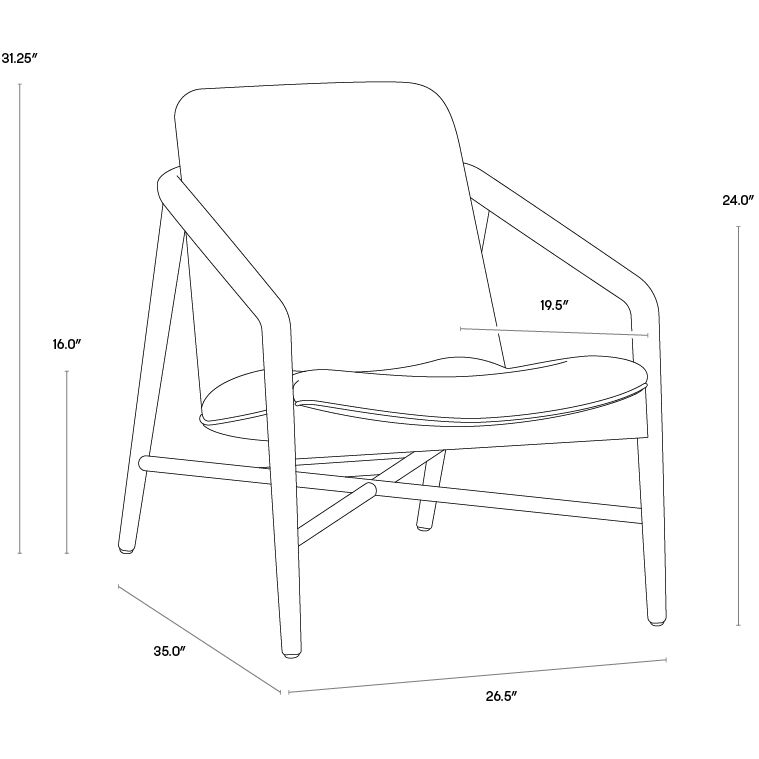 Cinelli Distressed Brown / Brentwood Charcoal Leather Lounge Chair